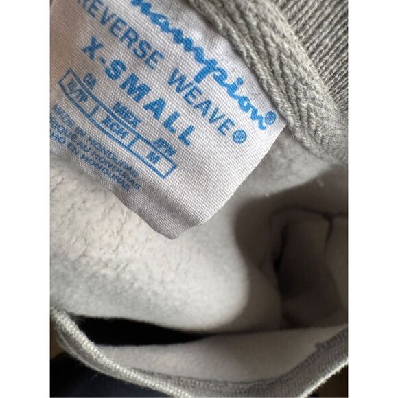 Champion Reverse Weave Sweatshirt Women Extra Small XS Gray Embroidered Spellout - Picture 3 of 3